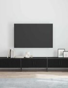 vidaXL ТВ Единици 240 x 35 x 41 см Черния дъб Инженерна дървесина