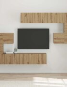 vidaXL ТВ Единици 4 бр. Дъб Инженерна дървесина