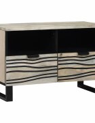 vidaXL ТВ Единици 70 x 33 x 46 см Бяло Инженерна дървесина