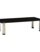 vidaXL ТВ поставка черна 60x35x17 см закалено стъкло