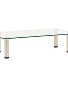 vidaXL ТВ поставка прозрачна 60x35x17 см закалено стъкло