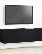 vidaXL ТВ шкаф 100 x 30 x 30 cm Черния дъб Инженерна дървесина