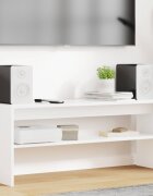 vidaXL ТВ шкаф 100 x 30 x 40 см Бяло Инженерна дървесина