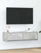 vidaXL ТВ шкаф 100 x 31 x 255 см Бетонно сиво Инженерна дървесина