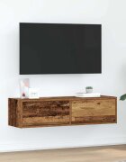 vidaXL ТВ шкаф 100 x 31 x 255 см Старо дърво Инженерна дървесина
