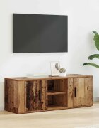 vidaXL ТВ шкаф 100 x 315 x 35 см Старо дърво Инженерна дървесина