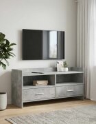 vidaXL ТВ шкаф 100 x 33 x 47 см Бетонно сиво Инженерна дървесина