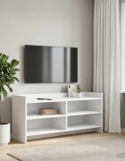 vidaXL ТВ шкаф 100 x 33 x 47 см Бяло Инженерна дървесина