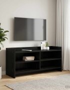 vidaXL ТВ шкаф 100 x 33 x 47 см Черен дъб Инженерна дървесина