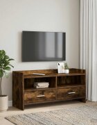 vidaXL ТВ шкаф 100 x 33 x 47 см Опушен дъб Инженерна дървесина