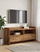 vidaXL ТВ шкаф 100 x 33 x 47 см Старо дърво Инженерна дървесина