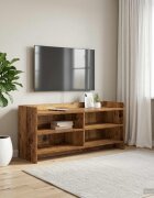vidaXL ТВ шкаф 100 x 33 x 47 см Старо дърво Инженерна дървесина