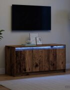 vidaXL ТВ шкаф 100 x 34 x 50 см Старо дърво Инженерна дървесина