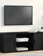 vidaXL ТВ шкаф 100 x 35 x 40 см Черен дъб Инженерна дървесина