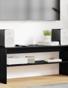 vidaXL ТВ шкаф 100 x 35 x 40 см Черния дъб Инженерна дървесина