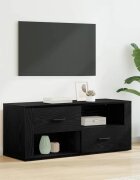 vidaXL ТВ шкаф 100 x 35 x 40 см Черния дъб Инженерна дървесина