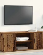 vidaXL ТВ шкаф 100 x 35 x 40 см Старо дърво Инженерна дървесина
