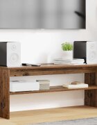 vidaXL ТВ шкаф 100 x 35 x 40 см Старо дърво Инженерна дървесина