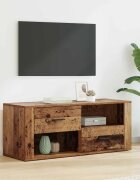 vidaXL ТВ шкаф 100 x 35 x 40 см Старо дърво Инженерна дървесина