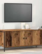vidaXL ТВ шкаф 100 x 35 x 45 см Старо дърво Инженерна дървесина