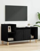 vidaXL ТВ шкаф 100 x 35 x 55 см Черния дъб Инженерна дървесина