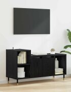 vidaXL ТВ шкаф 100 x 35 x 55 см Черния дъб Инженерна дървесина