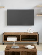 vidaXL ТВ шкаф 100 x 36.5 x 30.5 см Старо дърво Инженерна дървесина