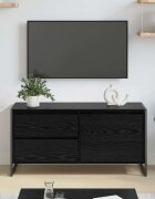 vidaXL ТВ шкаф 100 x 36 x 49.5 см Черния дъб Инженерна дървесина