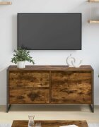 vidaXL ТВ шкаф 100 x 36 x 49.5 см Димящ дъб Инженерна дървесина