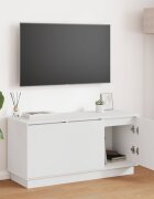 vidaXL ТВ шкаф 100 x 38 x 49 см Бяло Инженерна дървесина