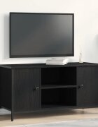 vidaXL ТВ шкаф 100 x 40 x 50 cm Черен дъб Инженерна дървесина