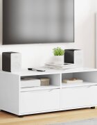 vidaXL ТВ шкаф 100 x 48 x 43 см Бяло Инженерна дървесина