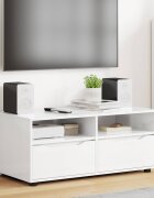 vidaXL ТВ шкаф 100 x 48 x 43 см Лъскаво бяло Инженерна дървесина