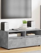 vidaXL ТВ шкаф 100 x 48 x 43 см Циментено сиво Инженерна дървесина