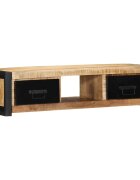 vidaXL ТВ шкаф 100x30x25 cm Масивна груба дървесина Манго