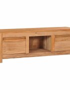 vidaXL ТВ шкаф 100x30x35 см тиково дърво масив