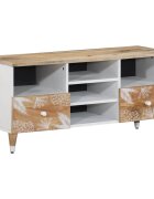 vidaXL TV шкаф 100x335x46 cm Масивна дървесина Манго