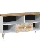 vidaXL TV шкаф 100x335x46 cm Масивна дървесина Манго