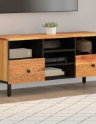 vidaXL ТВ шкаф 100x33x46 см акациево дърво масив