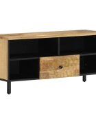vidaXL ТВ шкаф 100x33x46 см мангово дърво масив