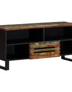 vidaXL ТВ шкаф 100x34x46 см масивно акациево дърво
