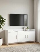 vidaXL ТВ шкаф 102 x 33 x 47 см Бяло Инженерна дървесина