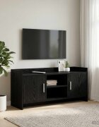 vidaXL ТВ шкаф 102 x 33 x 47 см Черен дъб Инженерна дървесина