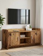 vidaXL ТВ шкаф 102 x 33 x 47 см Старо дърво Инженерна дървесина