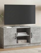 vidaXL ТВ шкаф 102 x 345 x 47 см Бетонно сиво Инженерна дървесина