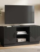 vidaXL ТВ шкаф 102 x 345 x 47 см Черно Инженерна дървесина