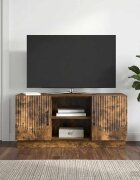 vidaXL ТВ шкаф 102 x 345 x 47 см Опушен дъб Инженерна дървесина