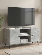vidaXL ТВ шкаф 102 x 345 x 50 см Бетонно сиво Инженерна дървесина