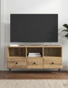vidaXL ТВ шкаф 102 x 345 x 50 см Дъб артизан Инженерна дървесина
