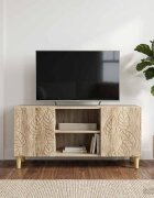 vidaXL ТВ шкаф 102 x 345 x 50 см Дъб сонома Инженерна дървесина